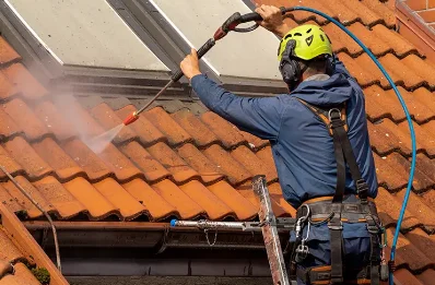 Démoussage et hydrofuge de toiture à Meyze